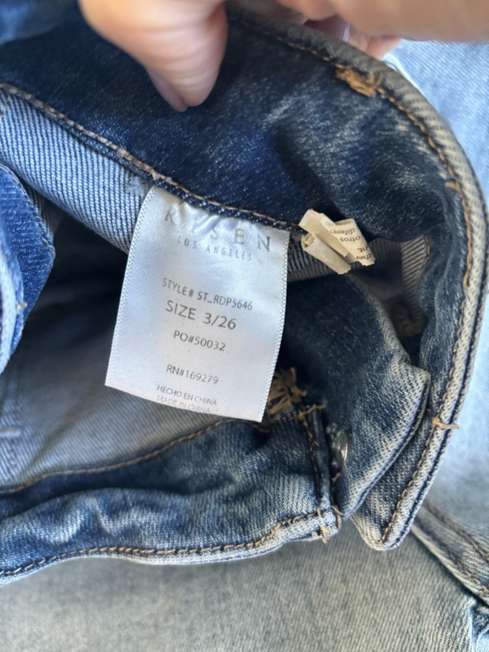 Risen Jeans by Social Threads. Women’s ,Light Blue Denim cropped wide leg. - Picture 5 of 6